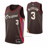Maillot Portland Trail Blazers CJ McCollum #3 Ville 2020-21 Marron