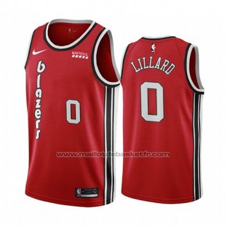 Maillot Portland Trail Blazers Damian Lillard #0 Classic 2019-20 Rouge