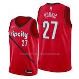 Maillot Portland Trail Blazers Jusuf Nurkic #27 Earned 2019 Rouge