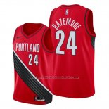 Maillot Portland Trail Blazers Kent Bazemore #24 Statement Edition Rouge Noir