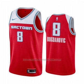 Maillot Sacramento Kings Bogdan Bogdanovic #8 Ville Rouge