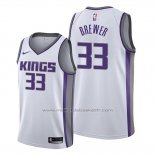 Maillot Sacramento Kings Corey Brewer #33 Association Blanc