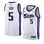 Maillot Sacramento Kings De'aaron Fox #5 Association 2023-24 Blanc