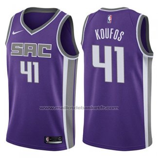 Maillot Sacramento Kings Kosta Koufos #41 Icon 2017-18 Volet