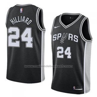 Maillot San Antonio Spurs Darrun Hilliard #24 Icon 2018 Noir