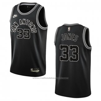 Maillot San Antonio Spurs Tre Jones #33 Classic 2022-23 Noir