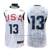 Maillot USA 2008 Paul #13 Blanc