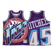 Maillot Utah Jazz Donovan Mitchell #45 Mitchell & Ness Big Face Volet
