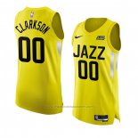 Maillot Utah Jazz Jordan Clarkson #00 Icon Authentique 2022-23 Jaune