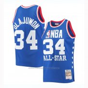 Maillot All Star 1985 Hakeem Olajuwon #34 Bleu