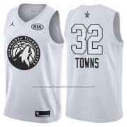 Maillot All Star 2018 Minnesota Timberwolves Karl-anthony Towns #32 Blanc