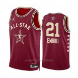 Maillot All Star 2024 Philadelphia 76ers Joel Embiid #21 Rouge