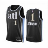 Maillot Atlanta Hawks Jalen Johnson #1 Ville 2023-24 Noir
