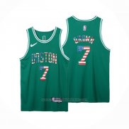 Maillot Boston Celtics Jaylen Brown #7 75th Bandera Edition Vert