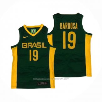 Maillot Brasil Leandro Barbosa #19 2019 FIBA Baketball World Cup Vert