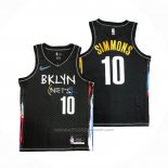 Maillot Brooklyn Nets Ben Simmons #10 Ville 2020-21 Noir