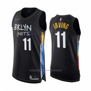 Maillot Brooklyn Nets Kyrie Irving #11 Ville 2020-21 Authentique Noir