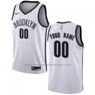 Maillot Brooklyn Nets Personnalise 17-18 Blanc