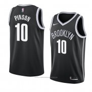 Maillot Brooklyn Nets Theo Pinson #10 Icon 2018 Noir