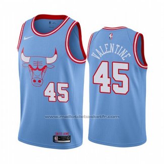 Maillot Chicago Bulls Denzel Valentine #45 Ville Bleu