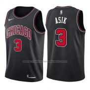 Maillot Chicago Bulls Omer Asik #3 Statement 2017-18 Noir