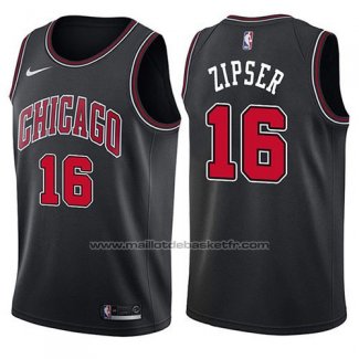 Maillot Chicago Bulls Paul Zipser #16 Statement 2017-18 Noir