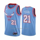 Maillot Chicago Bulls Thaddeus Young #21 Ville Bleu