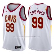 Maillot Cleveland Cavaliers Jae Crowder #99 Swingman Association 2017-18 Blanc