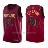 Maillot Cleveland Cavaliers Jose Calderon #81 Icon 2017-18 Rouge