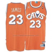Maillot Cleveland Cavaliers LeBron James #23 Retro Orange
