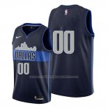 Maillot Dallas Mavericks Personnalise Statement 2017-18 Bleu