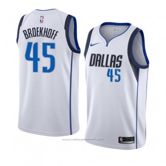 Maillot Dallas Mavericks Ryan Broekhoff #45 Association 2018-19 Blanc