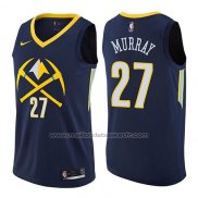 Maillot Denver Nuggets Jamal Murray #27 Ville #27 2017-18 Bleu