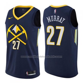 Maillot Denver Nuggets Jamal Murray #27 Ville #27 2017-18 Bleu