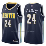 Maillot Denver Nuggets Mason Plumlee #24 Icon 2017-18 Bleu