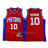 Maillot Detroit Pistons Dennis Rodman #10 Retro Rouge