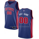 Maillot Detroit Pistons Personnalise 17-18 Bleu