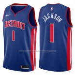 Maillot Detroit Pistons Reggie Jackson #1 Icon 2017-18 Bleu