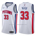 Maillot Detroit Pistons Willie Reed #33 Association 2017-18 Blanc