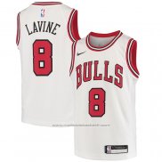 Maillot Enfant Chicago Bulls Zach Lavine #8 Association Blanc