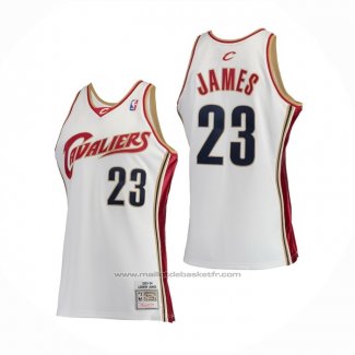 Maillot Enfant Cleveland Cavaliers LeBron James #23 Mitchell & Ness 2003-04 Blanc