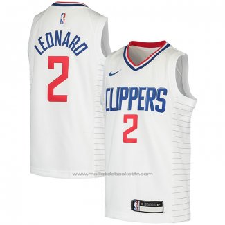 Maillot Enfant Los Angeles Clippers Kawhi Leonard #2 Association 2020-21 Blanc