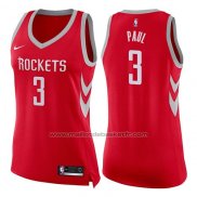 Maillot Femme Houston Rockets Chris Paul #3 Icon 2017-18 Rouge