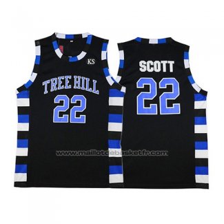 Maillot Film Tree Hill Nathan Scott #22 Noir