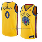 Maillot Golden State Warriors Demarcus Cousins #0 Ville 2018-19 Jaune