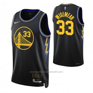 Maillot Golden State Warriors James Wiseman #33 Ville 2021-22 Noir