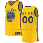 Maillot Golden State Warriors Personnalise 17-18 Jaune