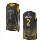 Maillot Golden State Warriors Ryan Rollins #2 Ville 2022-23 Noir