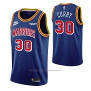 Maillot Golden State Warriors Stephen Curry #30 75th Anniversary Bleu