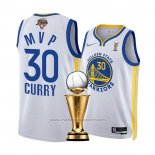 Maillot Golden State Warriors Stephen Curry #30 MVP 2022 NBA Finals Blanc